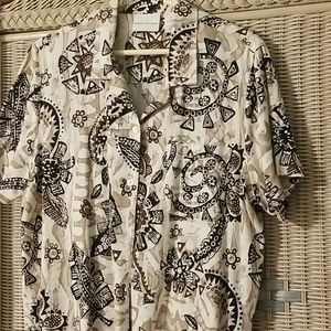 Women's Brown, Black & Beige print shirt